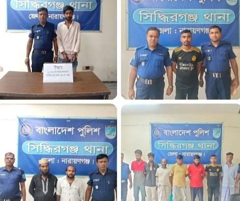 সিদ্ধিরগঞ্জে ইয়াবাসহ ২ মাদক কারবারি গ্রেপ্তার,বিভিন্ন মামলায় আরও ৯ জন আটক